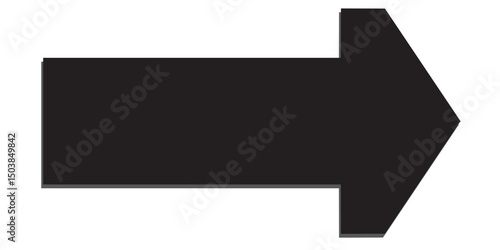 Long arrow vector icon. Arrow icon vector. Arrow symbol. Pointing solid long arrow icon sketched as vector symbol. vector illustration.