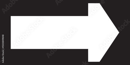 Long arrow vector icon. Arrow icon vector. Arrow symbol. Pointing solid long arrow icon sketched as vector symbol. vector illustration.