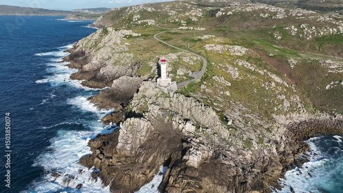 Lighthouse on Galicia's Rugged Coast