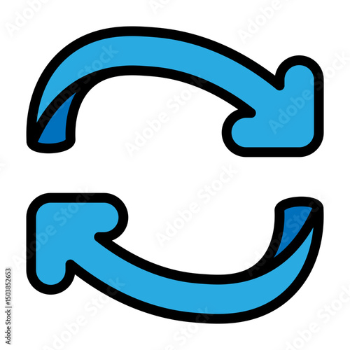 Refresh Vector Filled Icon Design