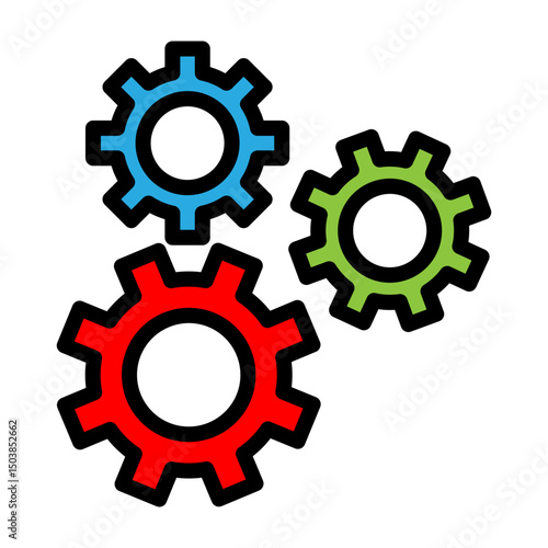 System Settings Vector Filled Icon Design