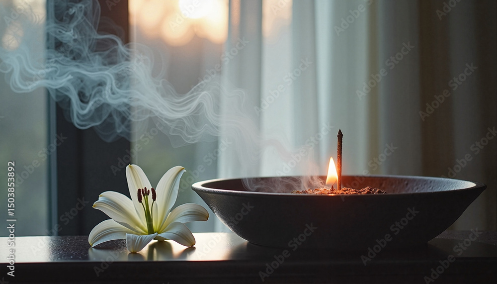 Funeral Altar with Narcissus and Smoke Funeral Altar with Narcissus and Smoke