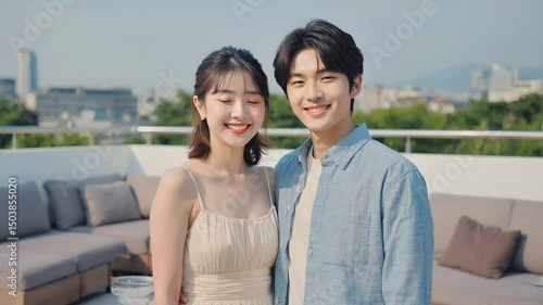 Romantic Urban Rooftop Photo Shoot at Sunset