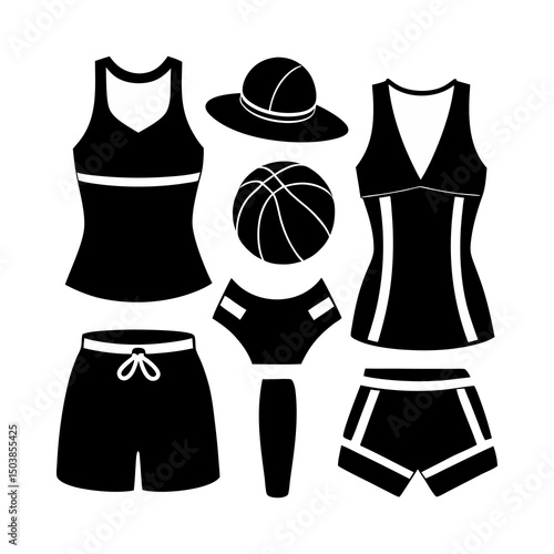 Swimwear and Beach Accessories Icons