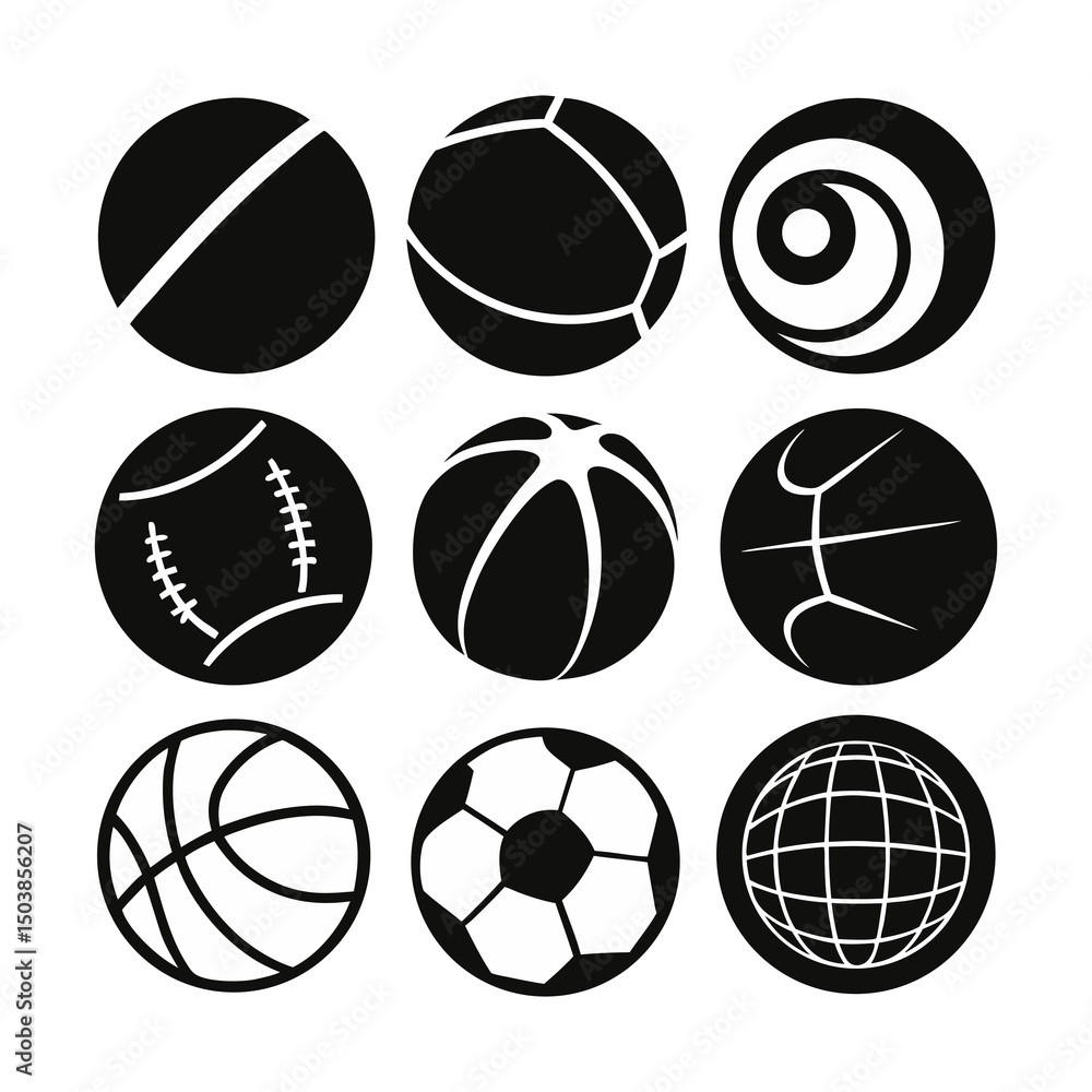 Fototapeta premium Sports Ball Icons