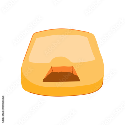 food automatic pet feeder cartoon vector illustration