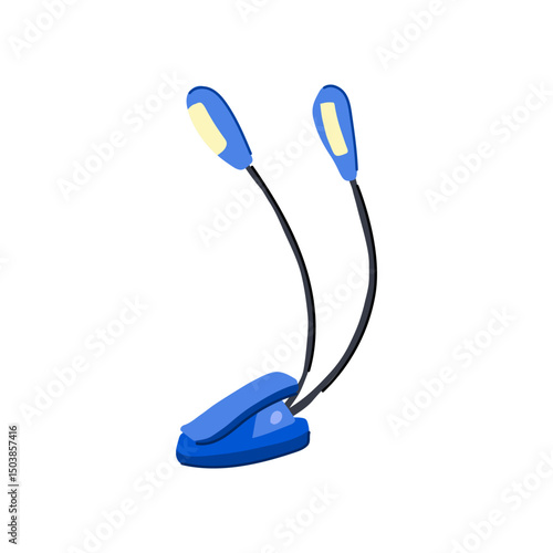rechargeable book light cartoon vector illustration