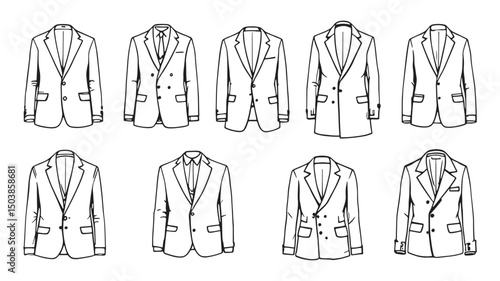 Formal suit jacket with classic cut