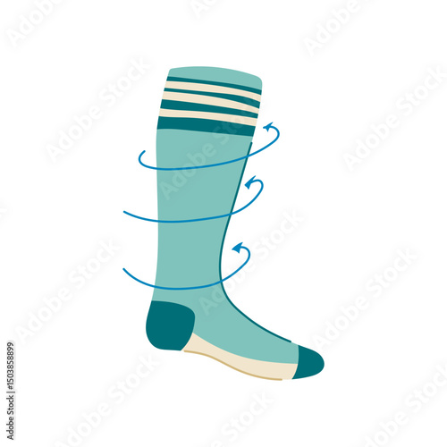 comfort compression socks cartoon vector illustration