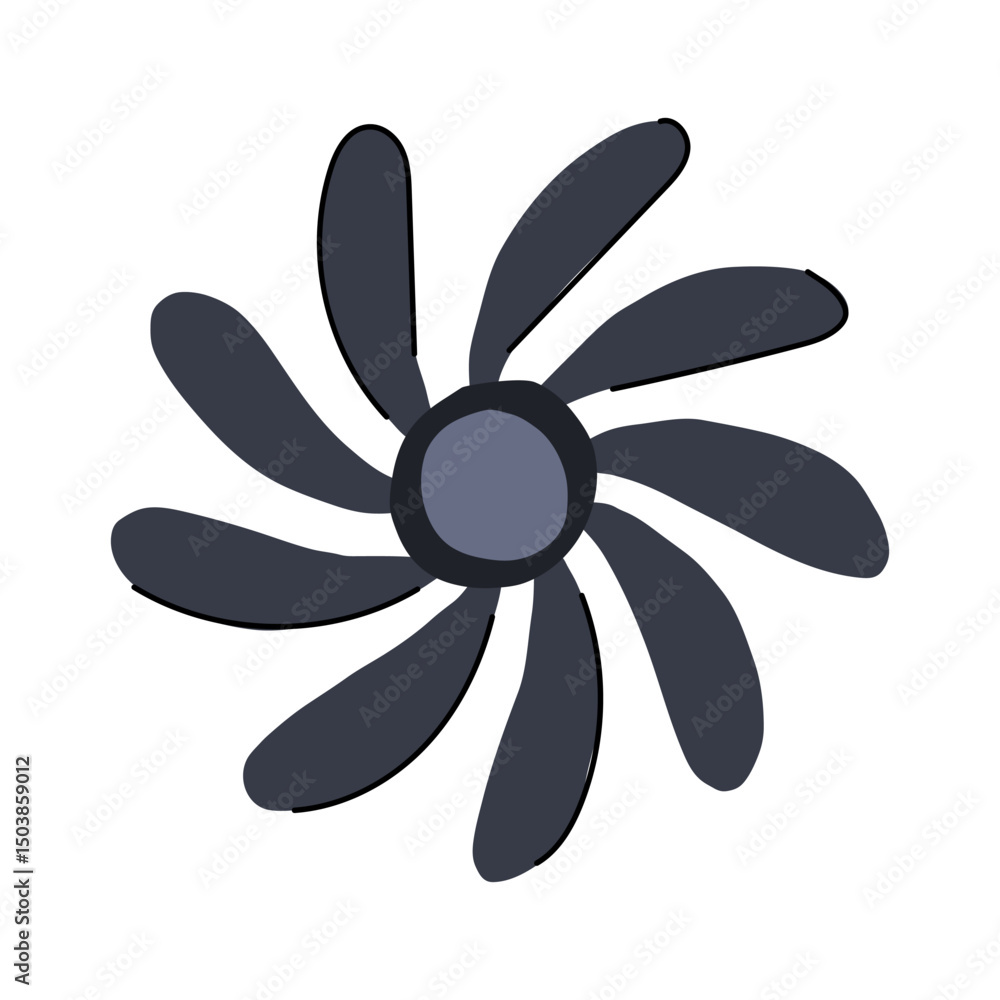 blades cooling fan cartoon vector illustration blades cooling fan cartoon vector illustration
