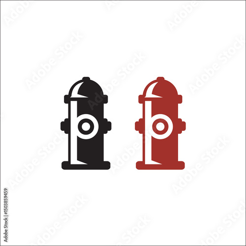 Hydrant icon logo vector isolated on white background