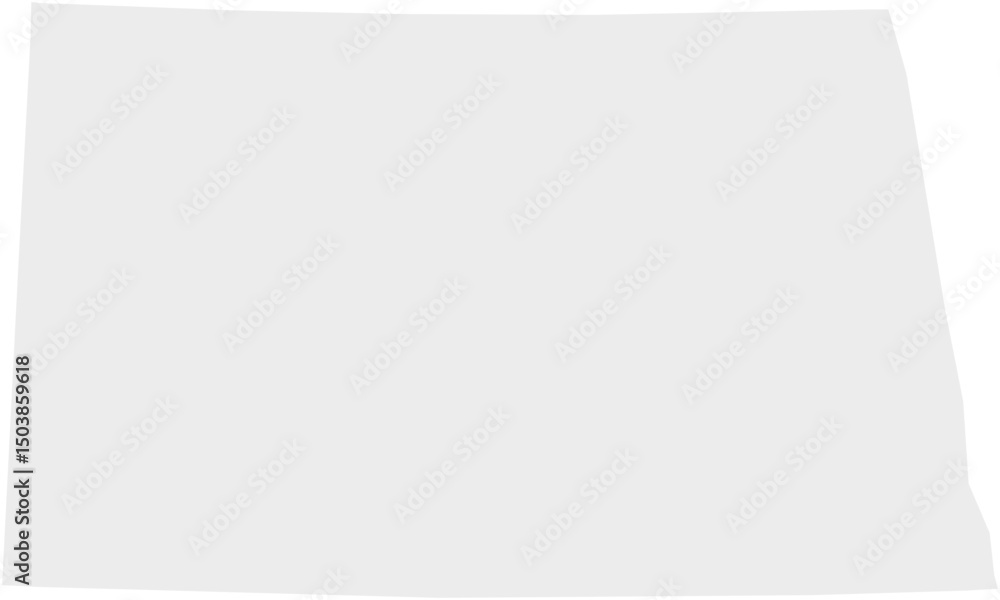 North Dakota Map Gray Flat Vector Illustration of North Dakota USA North Dakota Map Gray Flat Vector Illustration of North Dakota USA