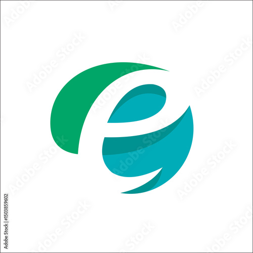 Eco Natural Letter Initial E Logo vector Design Template