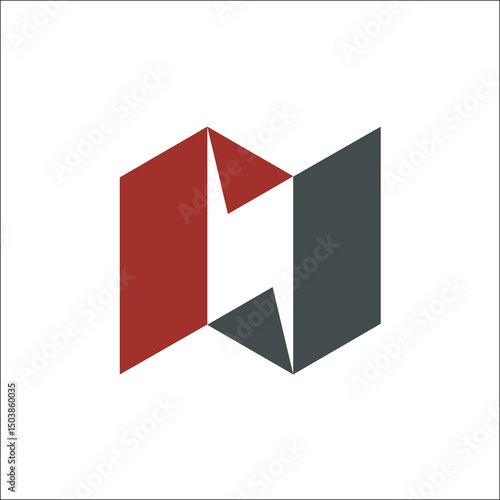 Free Download initials letter N  logo vector abstract - GFXLoad