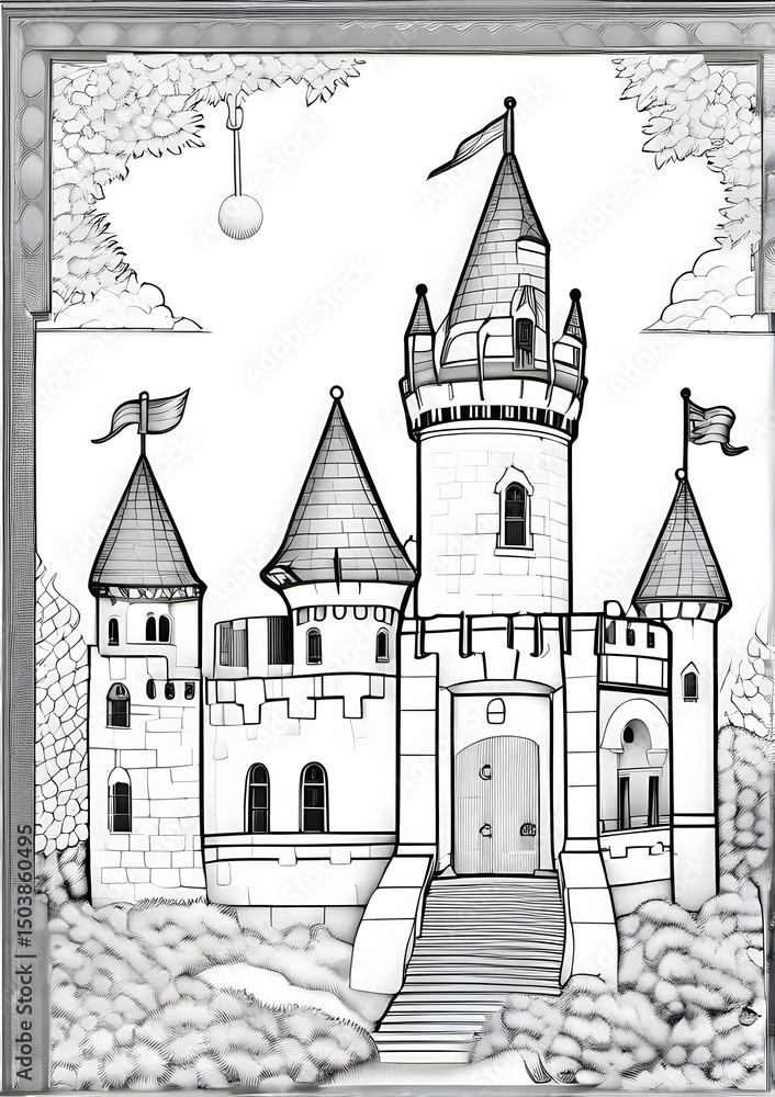 Fototapeta premium castle in the old town