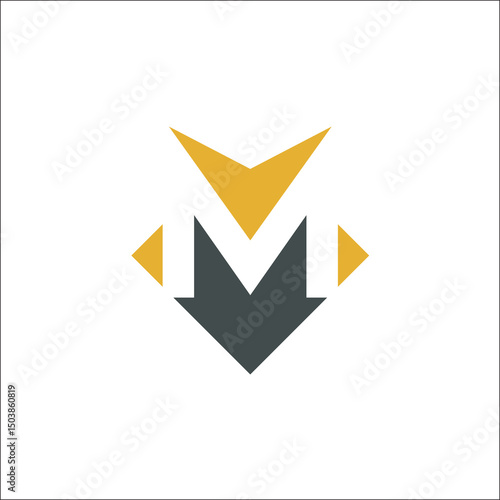 Free Download letter M icon vector template - GFXLoad