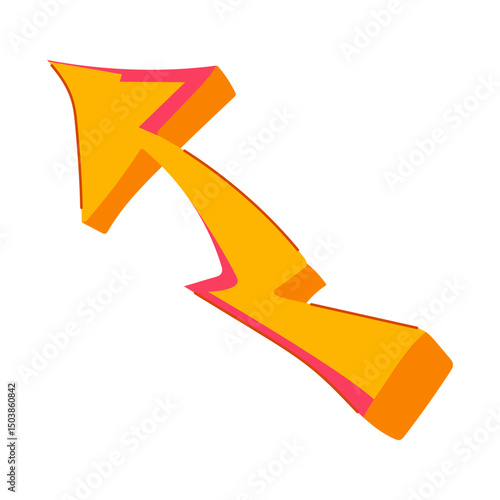 urban graffiti arrow cartoon vector illustration