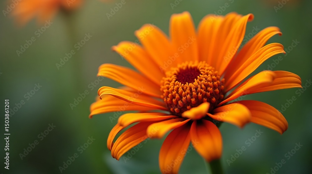 Vibrant Orange Gerbera Daisy in Close-Up Vibrant Orange Gerbera Daisy in Close-Up
