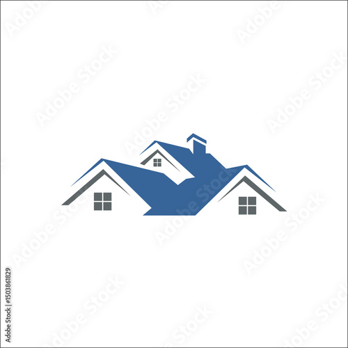 home house real estate property building logo vector