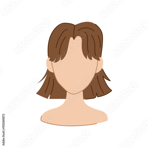 pigtails hairstyles for kid girl cartoon vector illustration