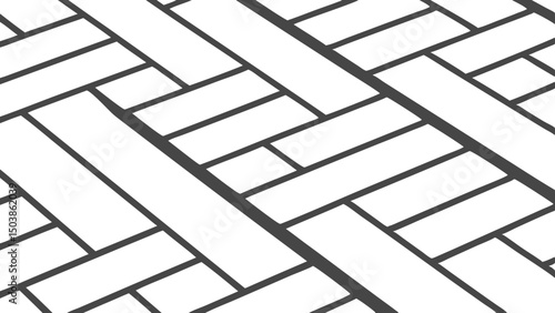 Geometric Seamless Pattern Of Rectangular Floor Tiles In Herringbone Layout For Modern Interior Design Backgrounds