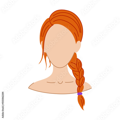 bangs hairstyles for women cartoon vector illustration