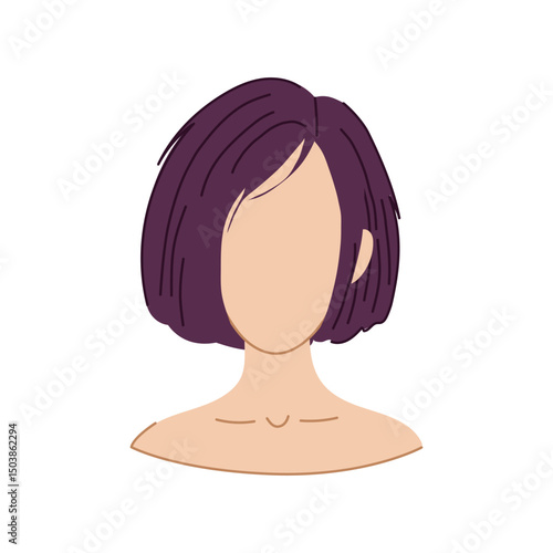 layers hairstyles for women cartoon vector illustration