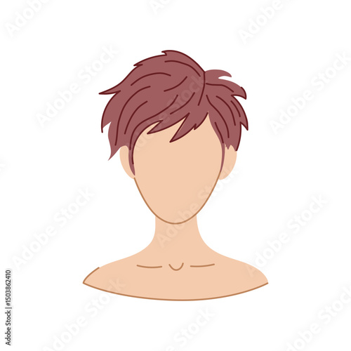 ponytail hairstyles for women cartoon vector illustration