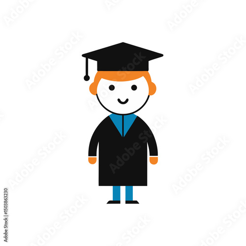 Cartoon Graduation Student Doodle Drawing