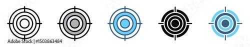PERSEVERANCE icon with multiple style of goal, focused, confidence, commitment, purposefulness, diligence, dedication, achievement, patience and success

