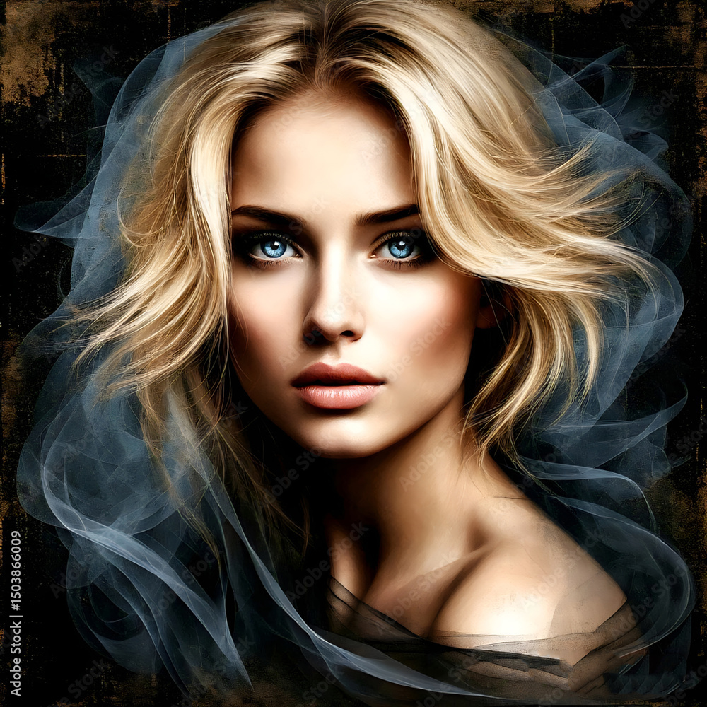 Obraz premium Abstraktion Die Holographie der weißen Synthese 1х1. Hintergrund für das Design.