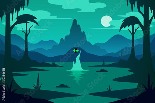 phantom swamp vector illustration background