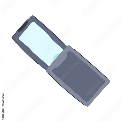 tool reading magnifier cartoon vector illustration