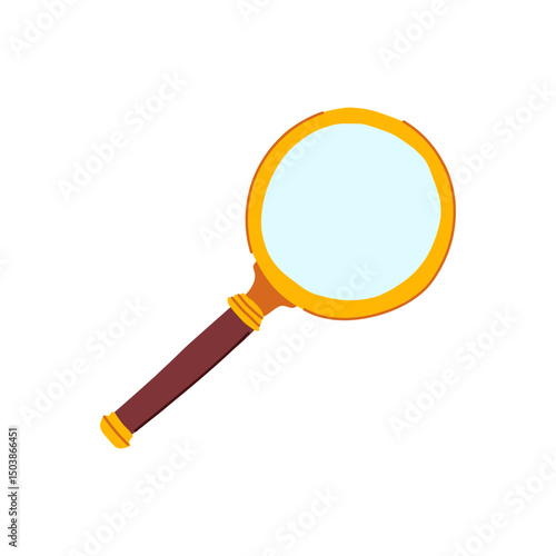 glass reading magnifier cartoon vector illustration