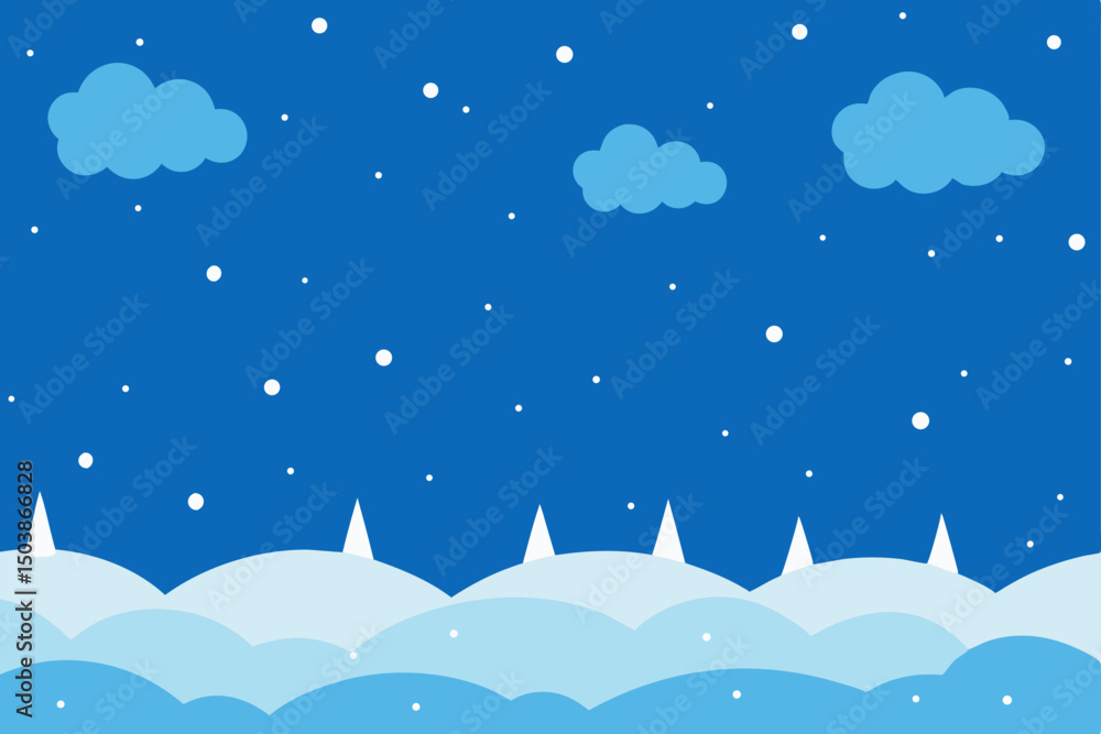 Fototapeta premium snowstorm fields vector illustration background 
