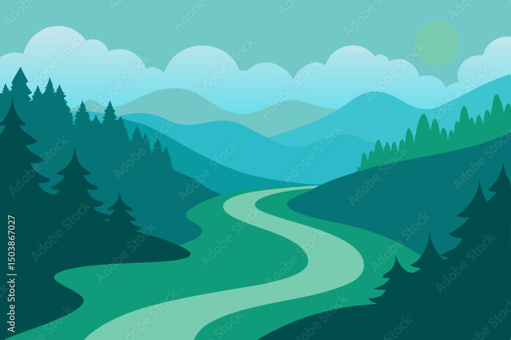 Fototapeta premium road in mountains
