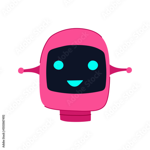 algorithms robot head cartoon vector illustration