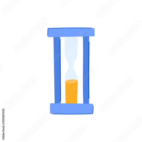 fun sand timer kids cartoon vector illustration