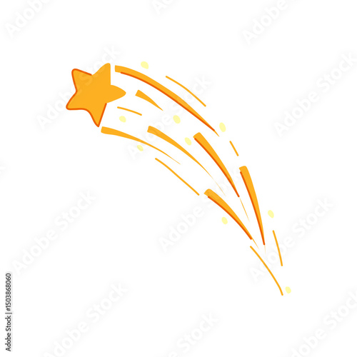 comet shooting star space cartoon vector illustration