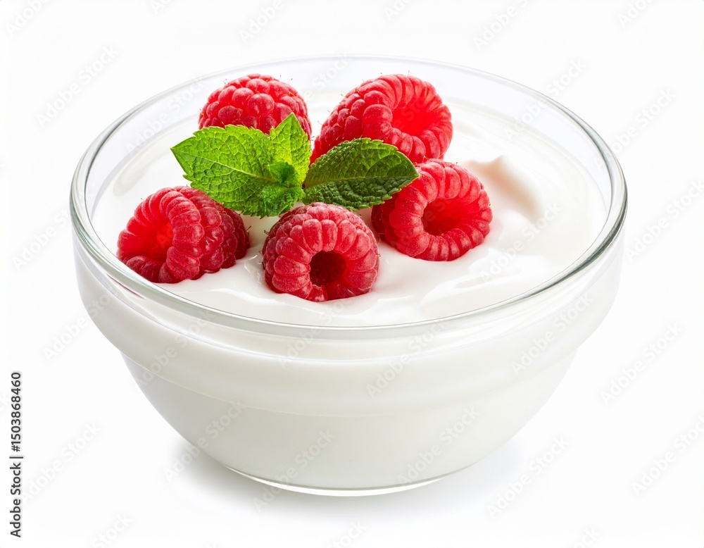 yogurt with raspberries yogurt with raspberries