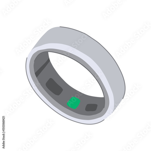 innovation smart ring cartoon vector illustration