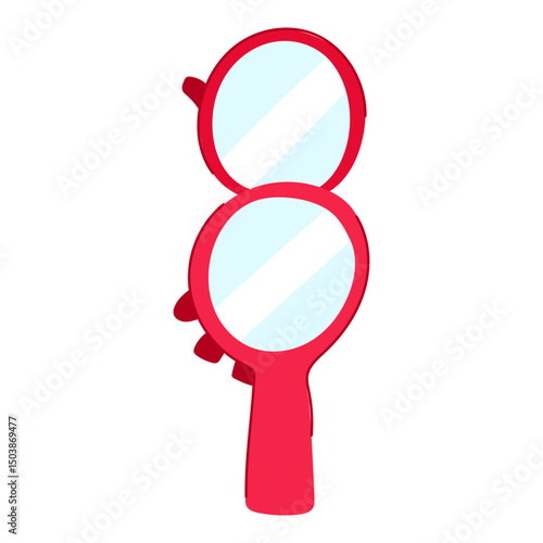 pronunciation speech therapy mirror cartoon vector illustration