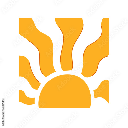 light sun groovy cartoon vector illustration