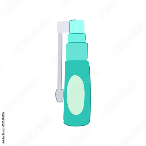 dispenser throat spray bottle cartoon vector illustration