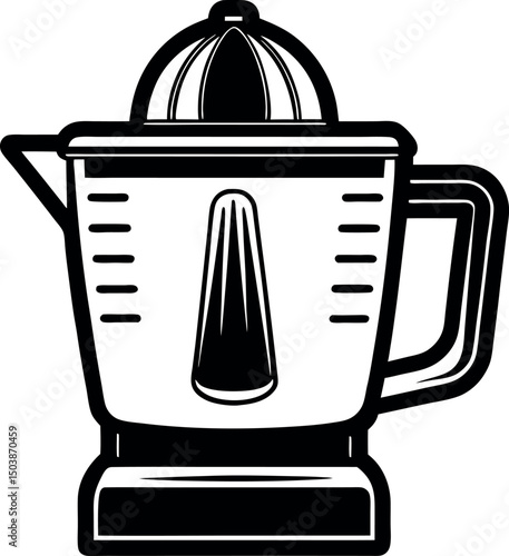 Monochrome Juicer Icon Vector Illustration for Fresh and Healthy Drinks vector silhouette