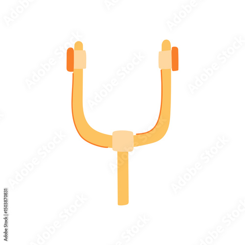 pitch tuning fork cartoon vector illustration