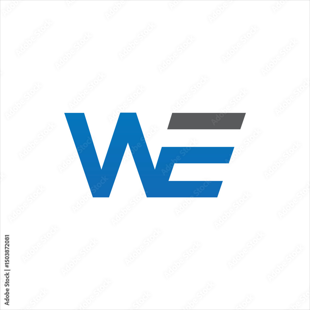 initials WE abstract letter logo vector initials WE abstract letter logo vector