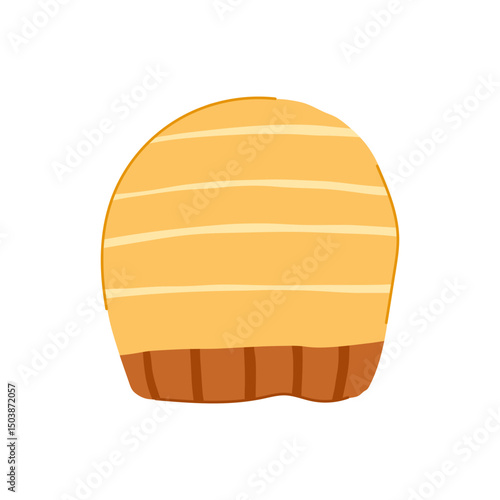 toque winter hat knit cartoon vector illustration