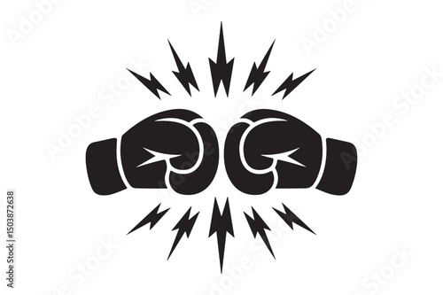 Boxing gloves vector isolated on white background.