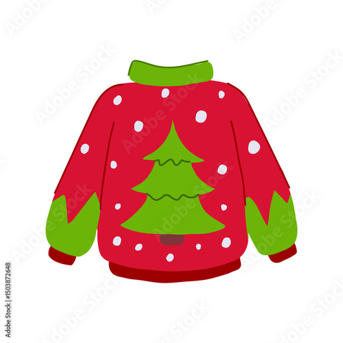 cashmere winter sweater cozy cartoon vector illustration